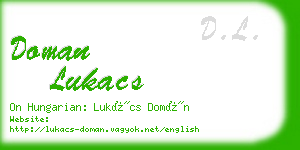 doman lukacs business card